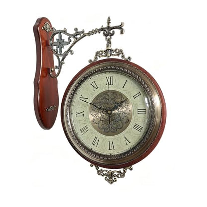 Homestia Double Sided Wall Clock Vintage Style Silent Non-Ticking Clock - size: Double Sided - 13 Inch