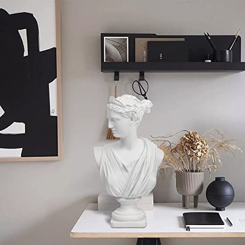 Norrclp 12.5in Greek Statue of Diana, Classic Roman Head Bust - color: Anna-12.5in
