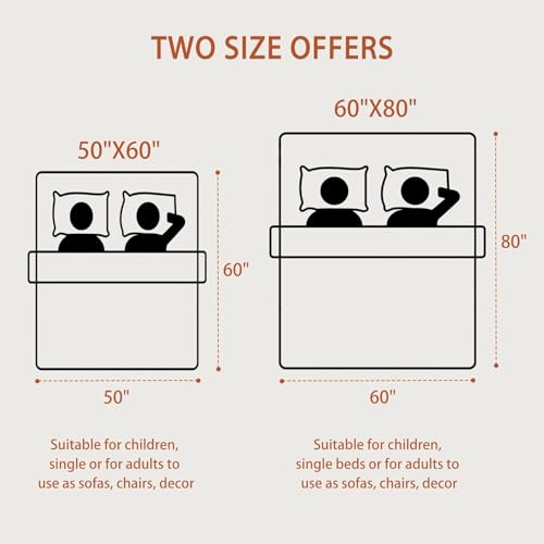 Blagic Soft Knitted Throw Blanket for Couch and Bed,Brown,50"x60" - color: Brown, size: 50 × 60 in