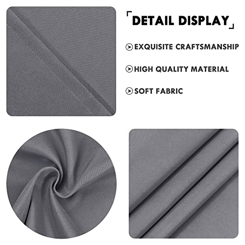 JIUZHEN Dark Grey Valance Curtains for Window 1 Panel, 30 x 24 Inches - color: Dark Grey, size: 30"W x 24"L (Pack of 1)