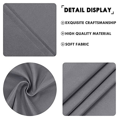 JIUZHEN Dark Grey Valance Curtains for Window 1 Panel, 30 x 24 Inches - color: Dark Grey, size: 30"W x 24"L (Pack of 1)