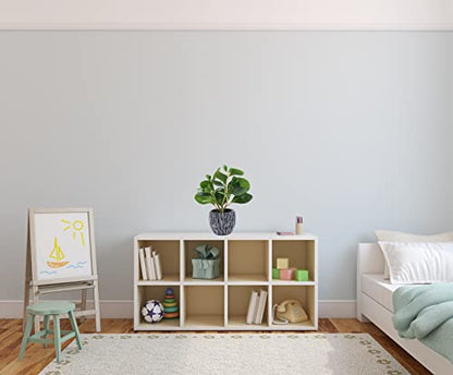 AlphaAcc Fake Faux Fiddle Leaf Fig Cement Planter Housewarming Desk Decor - color: Green Fiddle Leaf Fig Plant