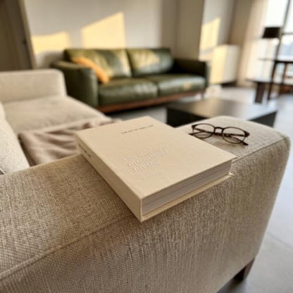 Linen Faux Decorative Books Hidden Storage Set of 2 for Coffee Table Shelf