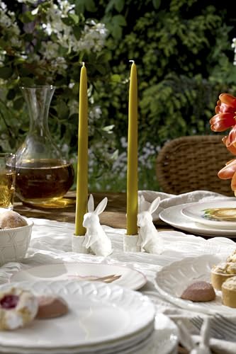 Lenox Wicker Creek Bunny Candlestick Holders, Easter Set of 2 - style: Candle Holders