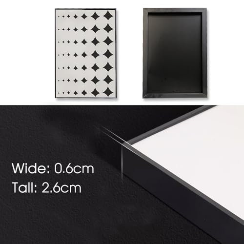 QKF 3Pcs Black White Abstract Geometric Textured Framed Canvas Wall Art Set - color: Simple Black and White, size: 16" X 24" X 3 pieces