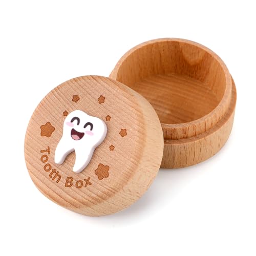 3D Carved Fairy Box, Wood Tooth Storage Box for Lost Teeth Container Cute Tooth Holder for Boys Girls Kids Birthday (Boys) | Container Cute Tooth Holder for Boys Girls Kids Birthday (Boys) - style: Modern Cartoon
