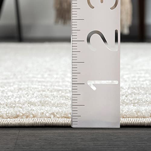 Abani Nuevo Collection Area Rug - Modern Arch Beige/Cream Pattern -5'3" x 7'6" - Easy to Clean - Durable for Kids & Pets - Non-Shedding - Medium Pile - Soft Feel - for Living Room, Bedroom & Office - size: 5'3" x 7'6"