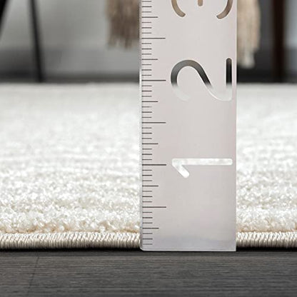 Abani Nuevo Collection Area Rug - Modern Arch Beige/Cream Pattern -5'3" x 7'6" - Easy to Clean - Durable for Kids & Pets - Non-Shedding - Medium Pile - Soft Feel - for Living Room, Bedroom & Office - size: 5'3" x 7'6"