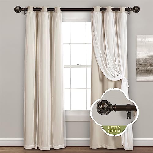 TANGWIN Farmhouse Curtain Rod Adjust 18-45",Heavy Duty Boho,Antique Bronze - color: Antique Bronze, size: 18-45" & 1pack