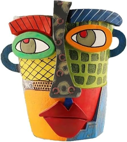 Picasso Pot, Face Planters, Plant Pots Sanxingdui Style, Abstract Head Planter, Handcrafted Planter Resin - Cute and Funky(Modern) - color: Modern
