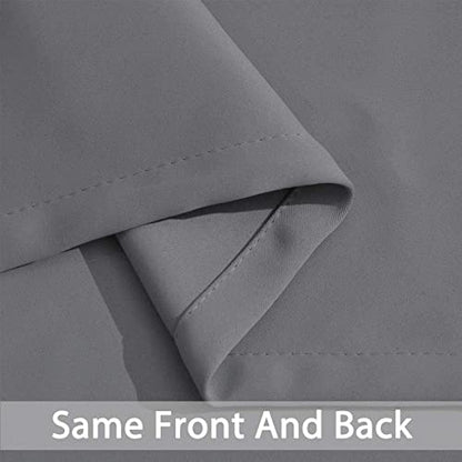 Yakamok Grey Room Darkening Window Curtains 42x36 Inch for Kitchen - color: Grey, size: 42"W x 36"L (Pack of 2)