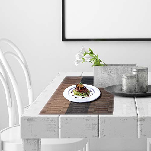 PIGCHCY Placemats,Durable Placemats for Dining Table,Washable Woven Vinyl Kitchen Placemats Set of 4 (Brown) - color: A: Brown, size: 4 Placemats