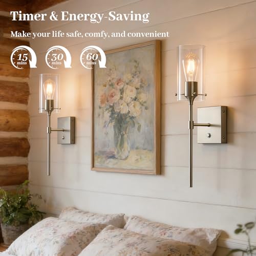 Battery Operated Wall Sconce with Remote Control Set of 2, Dimmable Wall Light Fixture Rechargeable, Nickel Wireless Wall Mount Lamp for Living Room Bedside Hallway Lounge, Bulb Included - color: Nickel