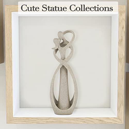 Trycooling Kissing Lovers Statue Abstract Sculpture, Sandstone, Small - color: Sandstone, size: Small