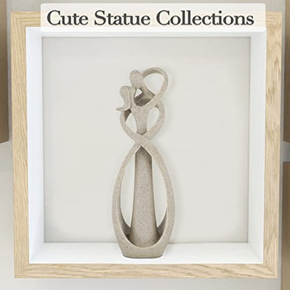 Trycooling Kissing Lovers Statue Abstract Sculpture, Sandstone, Small - color: Sandstone, size: Small