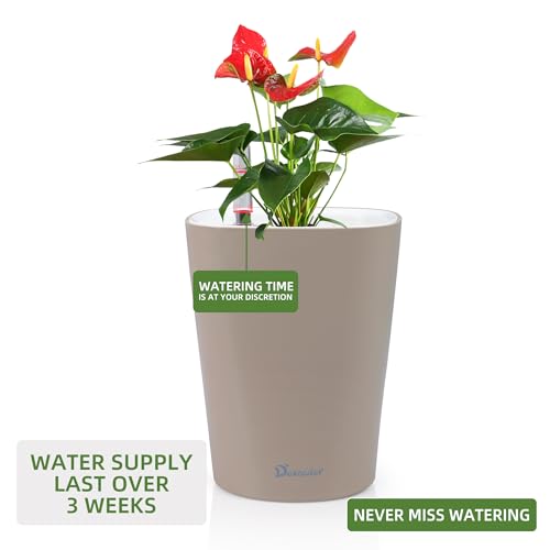 Dexceder 6x7 Self Watering Planter (Taupe) - color: Taupe