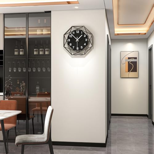 Modern Wall Clocks for Living Room Decor 12in Black Analog Clock - size: 12 Inch