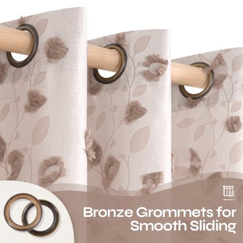 BGment Mocha Linen Curtains for Living Room 84 inches Long - 2 Panels - color: Mocha, size: 52"W x 84"L (Pack of 2)