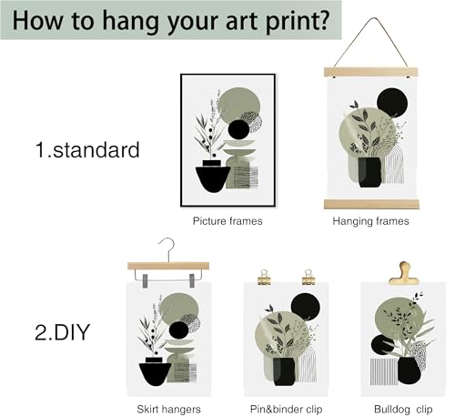 MDHFJEAW 3 Pcs Sage Green Boho Floral Wall Art Unframed Poster 12x16 In - color: Poster, size: 16''L x 12''W