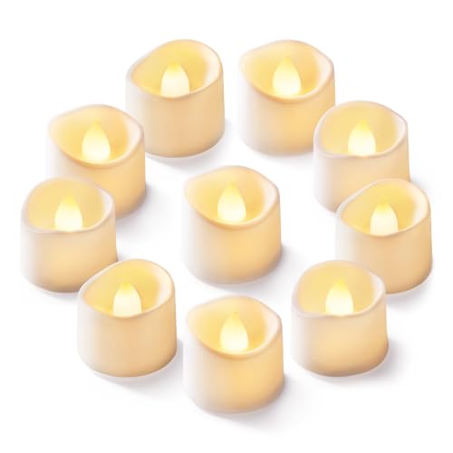 Homemory 100-Pack Flameless Tea Lights Candles Battery Operated, 200+ Hours - color: Warm White Glow – White Body, size: Pack of 100