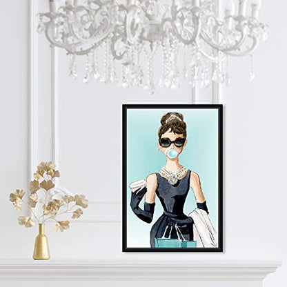 The Oliver Gal Artist Co. Abstract Wall Art Canvas - size: 15"L x 10"W, style: Black Frame