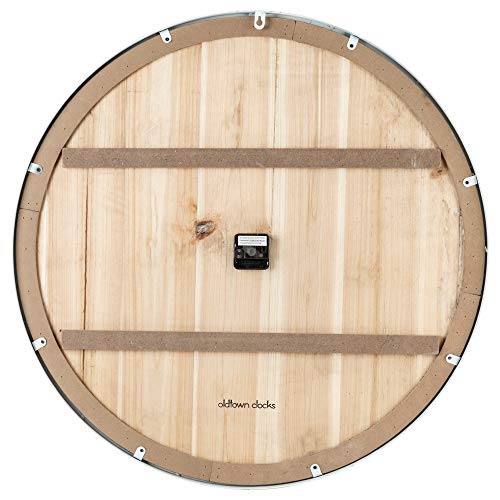 30" Coastal Wall Clock - Metal & Solid Wood Noiseless Weathered Beach Blue Wall Clock - color: Coastal Blue, size: 30-inch