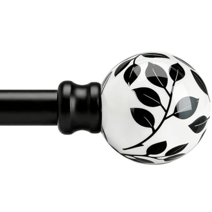 Ceramic Black Curtain Rods for Windows 16 to 60 Inches Drapery Rods - color: Ceramic Black, size: 16"-60"|1 Pack