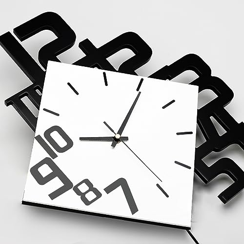 Decorative Wall Clock for Living Room Large Modern Clocks Silent - size: 12*20 inch