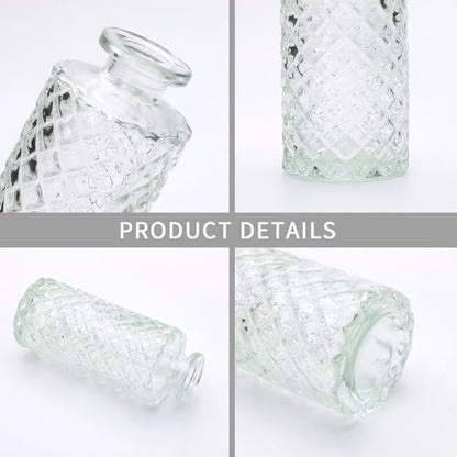 Clear Flower Vase Set, Glass Bud Vase in Bulk Set of 8 - color: Clear, size: 8 pcs