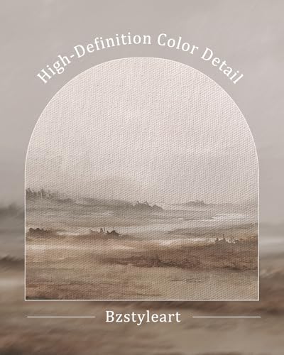 Bzstyleart Large Abstract Wall Art, Misty Wilds, 36 x 24 Inch - color: Misty Wilds, size: 36"L x 24"W