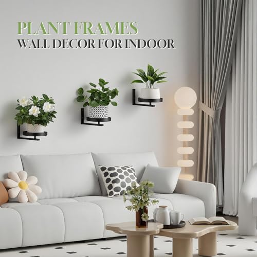 3 Pack Wall Planters for Indoor Plants,Wall Mounted Plant Holder, Metal wall plant holder,Metal Wall Plant Holder—Space-Saving and Ideal for Decorating Bedrooms, Living Rooms, Kitchens, Offices, and Bathrooms