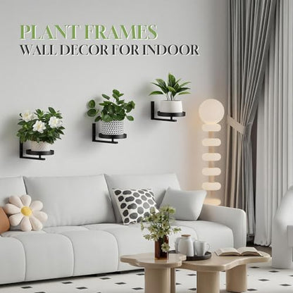 3 Pack Wall Planters for Indoor Plants,Wall Mounted Plant Holder, Metal wall plant holder,Metal Wall Plant Holder—Space-Saving and Ideal for Decorating Bedrooms, Living Rooms, Kitchens, Offices, and Bathrooms