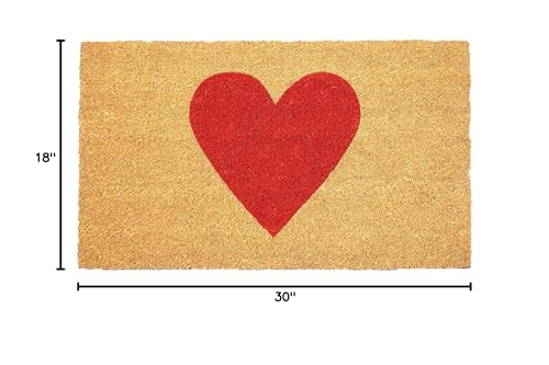 Calloway Mills Madison Heart Doormat (Red, 17" x 29") - color: Red, size: 1'5" x 2'5" (Rectangular)