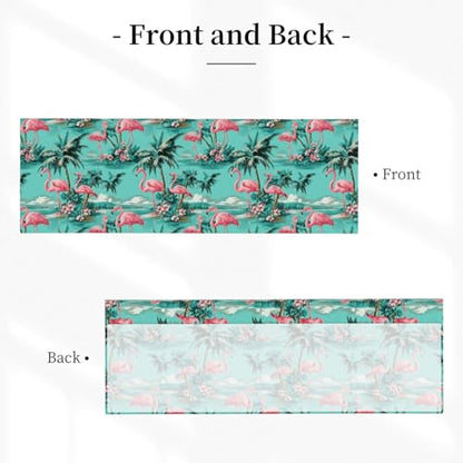 Flamingo Curtain Valance 54x18 Inches Window Treatment Rod Pocket Valance for Kitchen Bathroom Bedroom - color: Flamingo