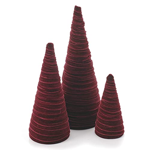 Create Your Own Set of 3 Velvet Trees (Create Your Own) - color: Create Your Own