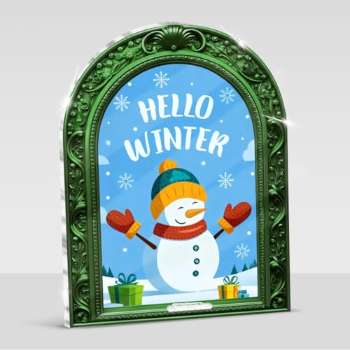 Vintage Framed Christmas Snowman Sign Table Decorations - color: SNOWMAN06