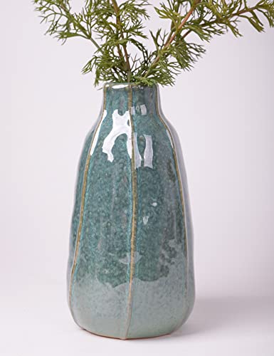 HAUCOZE Ceramic Flower Vase Decorative Sculpture Modern Home Decor 8.3 Inch - size: Large