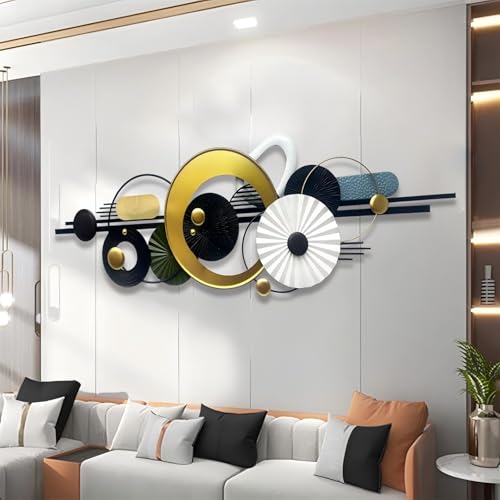 Metlzks Large Wall Decor for Living Room, Modern Metal Wall Art - color: Gold
