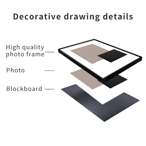 Large Framed Modern Wall Art,Black White Paintings 24 X 32 In X 3 Piece - color: Black White Grayish