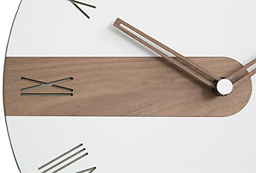 Stephanie Imports Modern Minimalist Exposed Wood Silent Wall Clock (Roman Numerals) - color: Raw Wood (Roman)