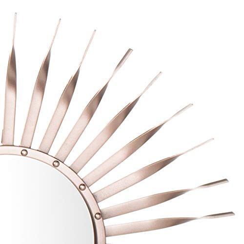 SAFAVIEH Home Marlene Rose Gold Sunburst 28-inch Decorative Accent Mirror