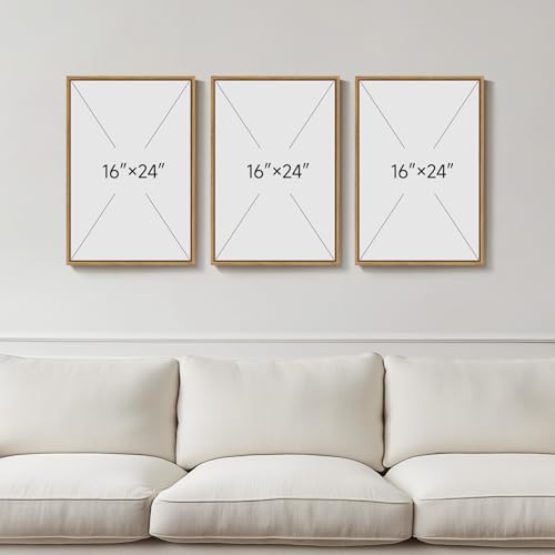 Framed Neutral Beige Abstract Wall Art for Bedroom, 3 Piece Set, 16x24 In - color: Neutral Taupe, size: 16" W x 24" H x 3pcs