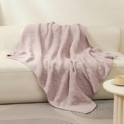 Premium Minky Throw Blanket, Soft Plush Lightweight Cozy Touch - color: Argyle Knit Beige, size: Kids(40″x50″)