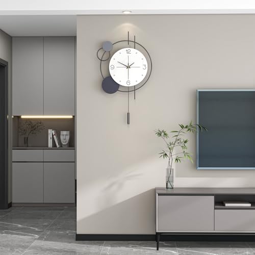 Decorative Modern Wall Clock for Living Room Decor Non Ticking