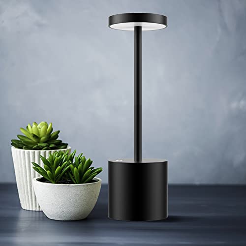 TBBGA LED Cordless Table Lamps, 5000mAh Rechargeable Table Light - color: Black1