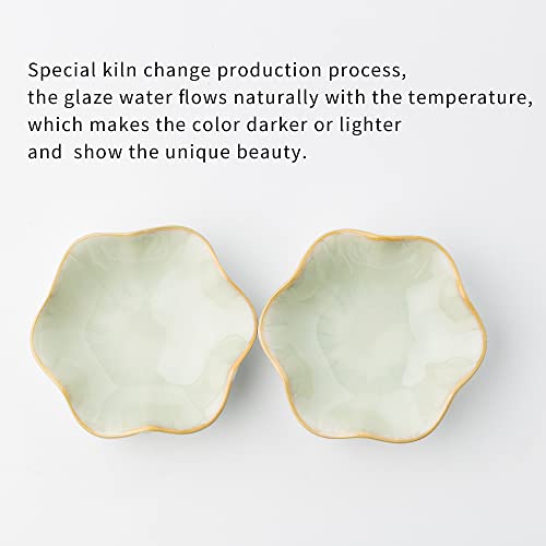 BEUNAIZER Jewelry Dish Tray, Ring Dish, Ceramic Trinket Tray, Key Bowl - color: Light Green