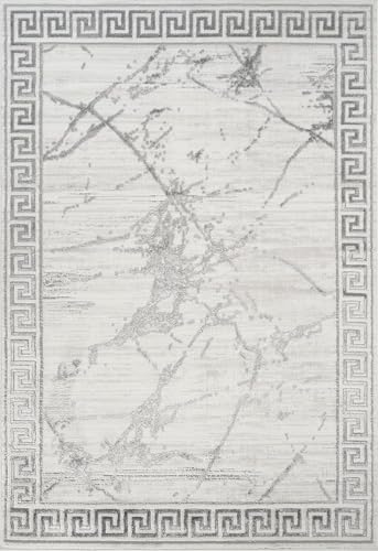 GLORY RUGS Area Rugs Marble 2x7 Cream Gray Carpet Modern Abstract Rug Living Room Dining Bedroom Rug - color: Cream Gray, size: 2' x 7' (Rectangular)