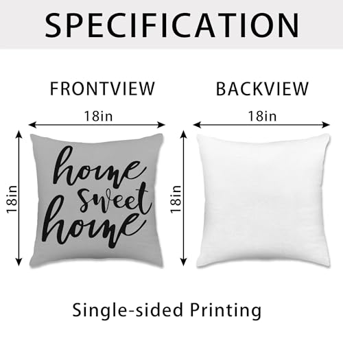 Hexagram Throw Pillow Covers 18x18, Gray Outdoor Pillow Covers Set of 4 - color: Grey, size: 18" x 18" (Pack of 4)