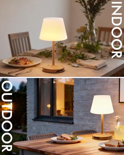 SAIWEYA Outdoor Waterproof Shower Lamp, 8000mAh Rechargeable Bathroom Lamp - color: Wood Grain, size: 8000mAh
