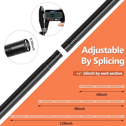 Adhesive Curtain Rod No Drilling for Renter 48 to 84 Inch Adjustable, Black - color: 1PCS Black, size: 48 to 84"